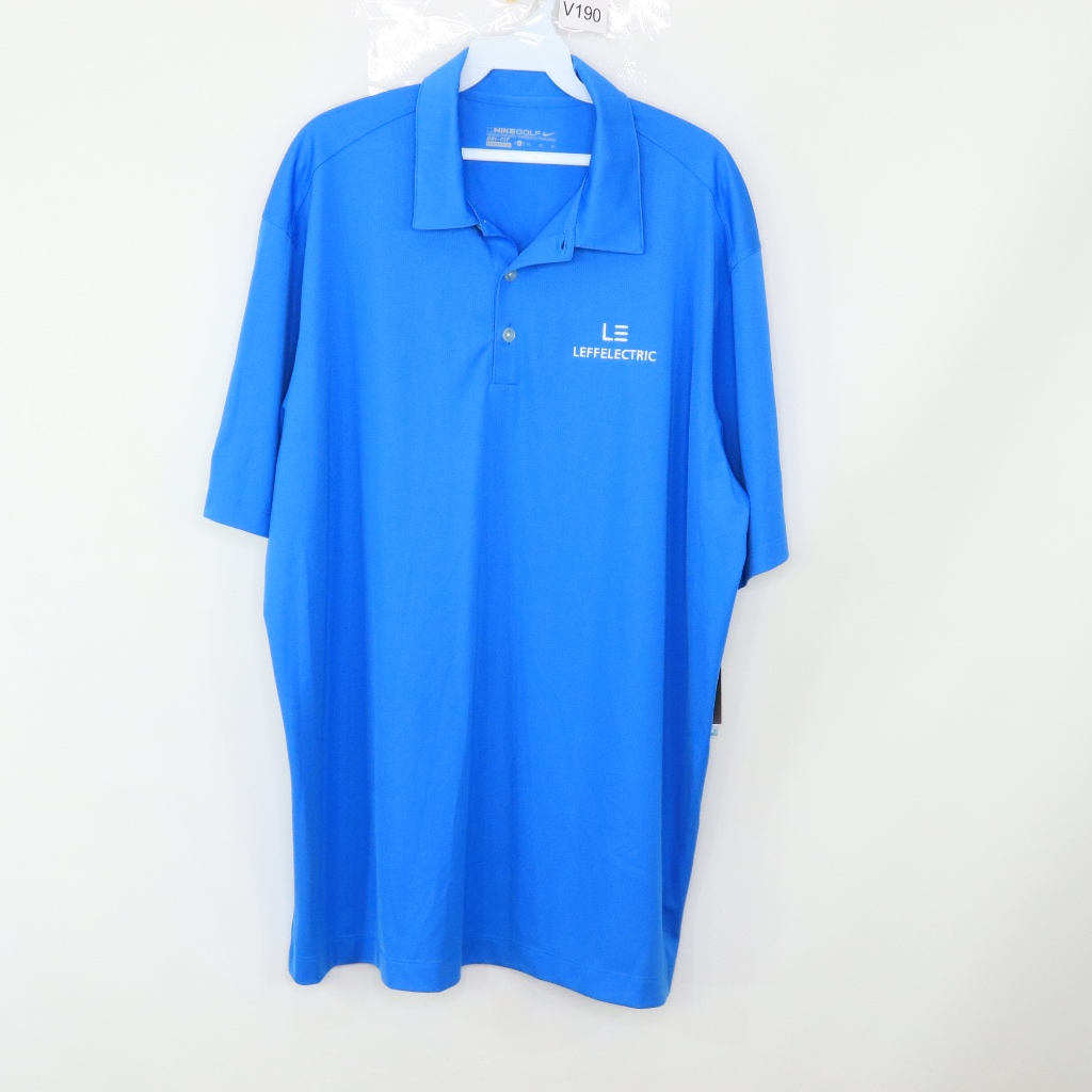 New Nike Golf Mens Xl Dri Fit Polo Shirt Blue